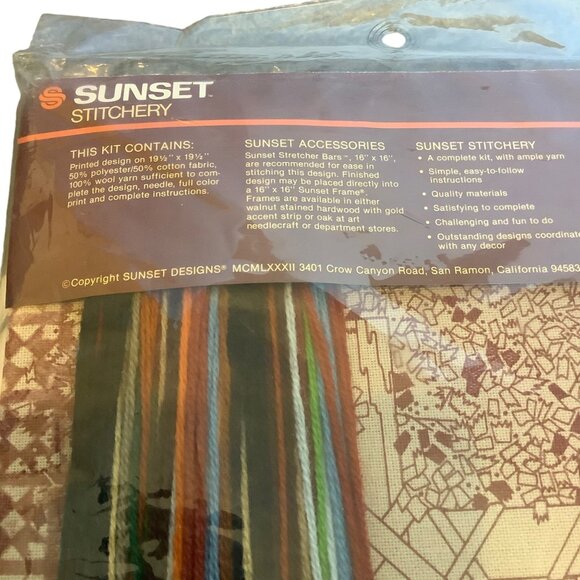 Sunset Stitchery Kit Country Collection 2233 Nancy Rossi 16" x 16" Wool 2233 NEW - Picture 8 of 8